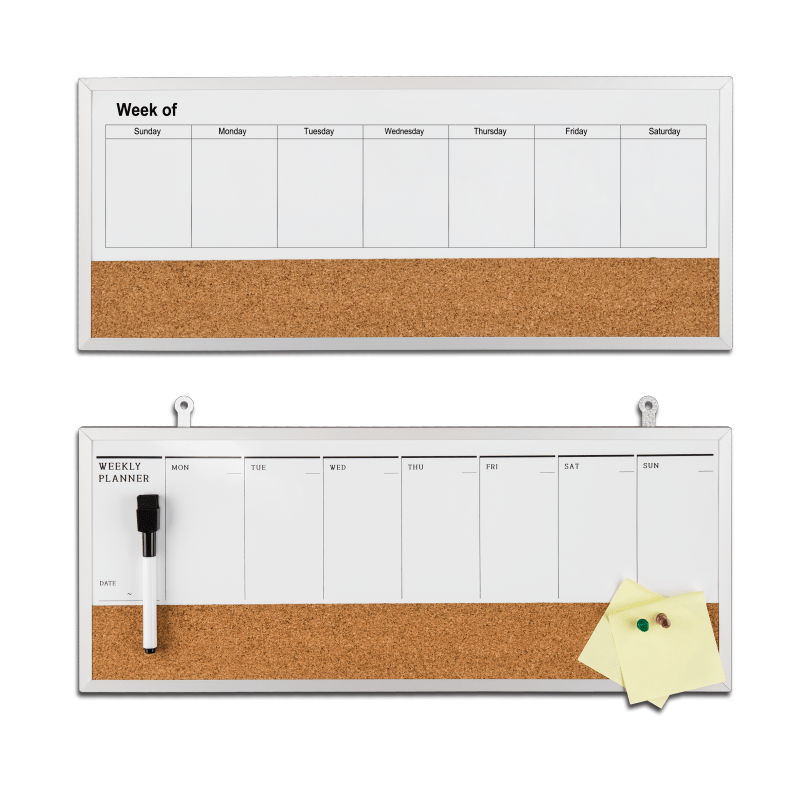 跨境熱銷款軟木周歷結合板 鋁合金外框單面軟木公告板